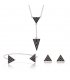 SET176 - Triangle Black Silver Set